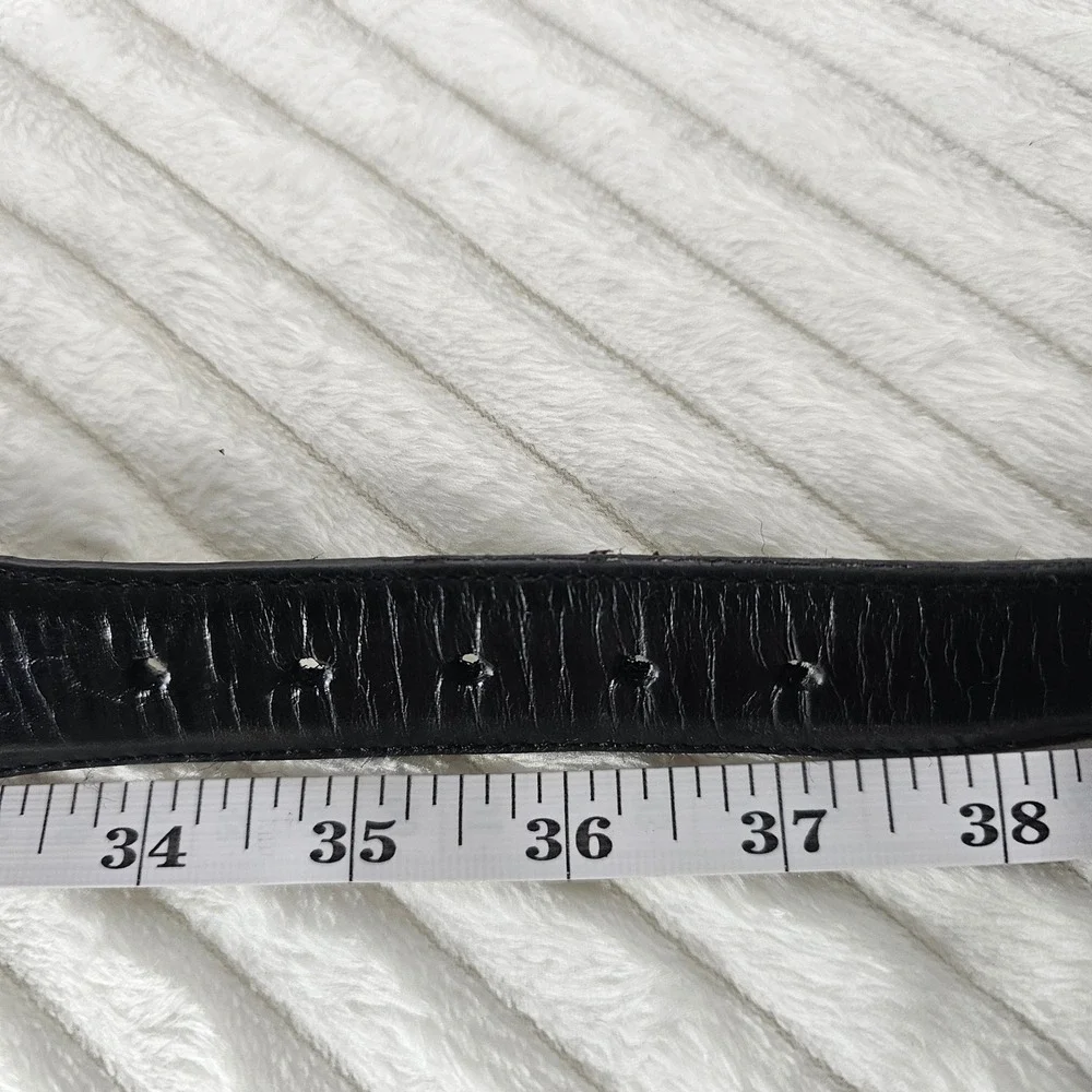 Onyx Mens Braided Leather Western Belt 34 Black Vintage Cowboy Southwestern